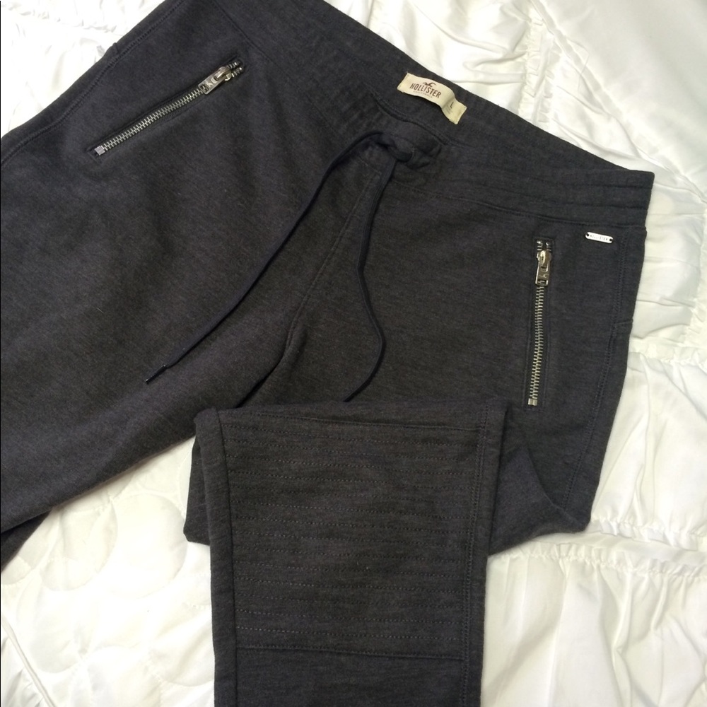 Hollister Dark Grey Zipper Joggers